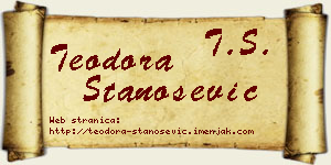 Teodora Stanošević vizit kartica